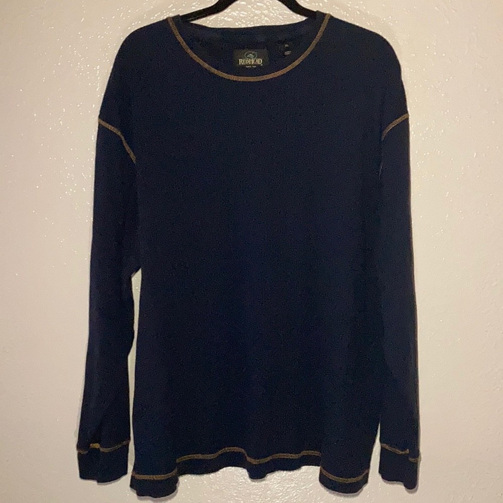 💡Redhead Fisherman Long Sleeve Dark Blue Sweater